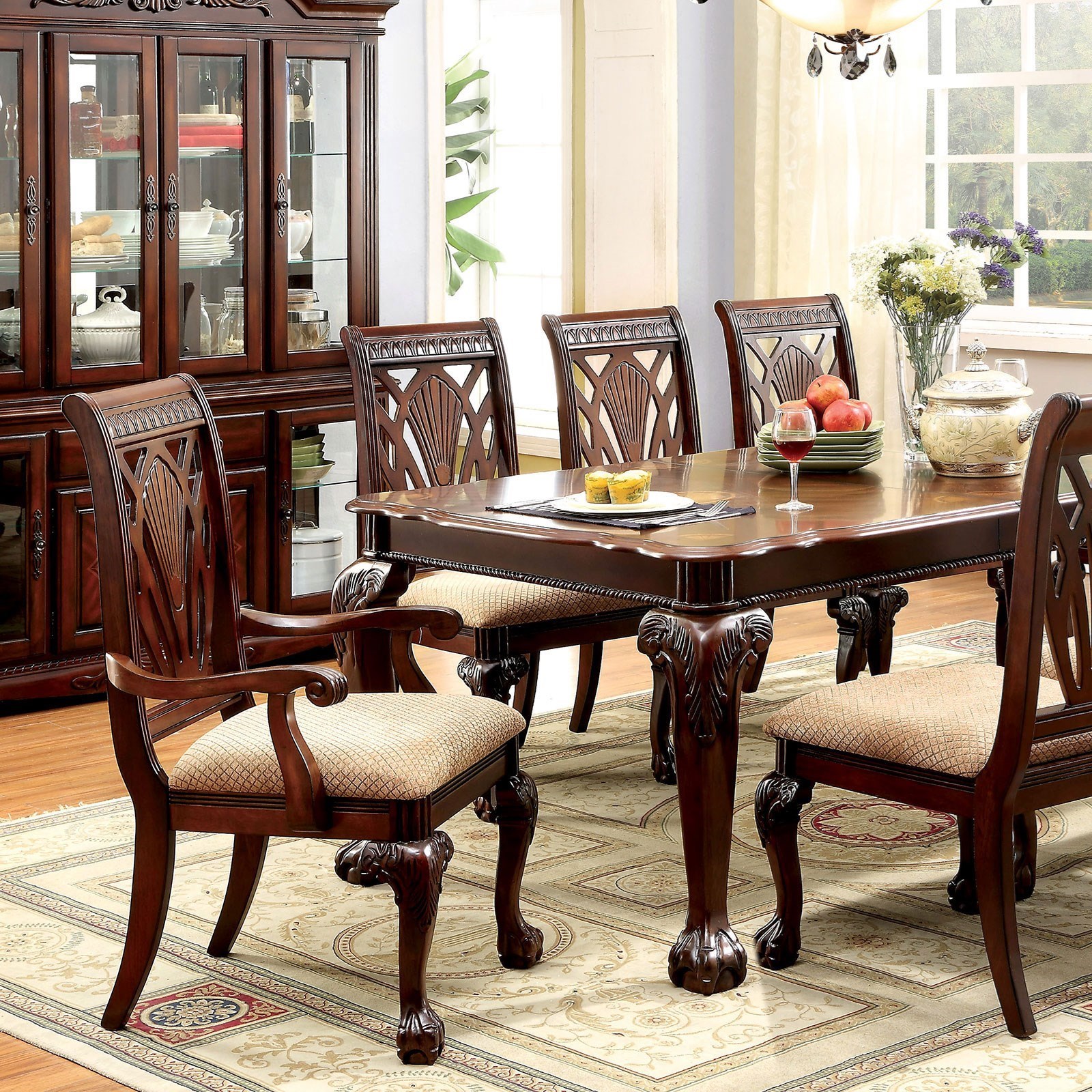 Traditional dining table clearance set